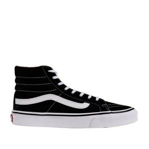 BRAND: VANS
WOMEN'S SK8-HI SLIM CORE - BLACK/WHITE